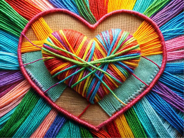 detail rukou pri vyšívaní farebného vzoru